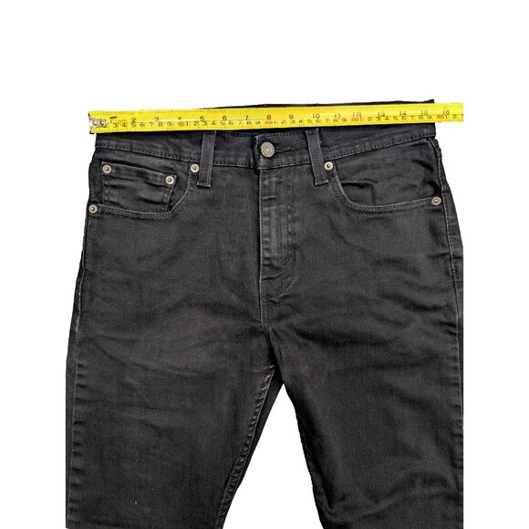 Levi's 512 Slim Taper Jeans Men 31x32 Black Stretch Denim Waterless USA - Picture 8 of 11